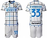 2020-21 Inter Milan 33 DAMBROSIO Away Soccer Jersey,baseball caps,new era cap wholesale,wholesale hats